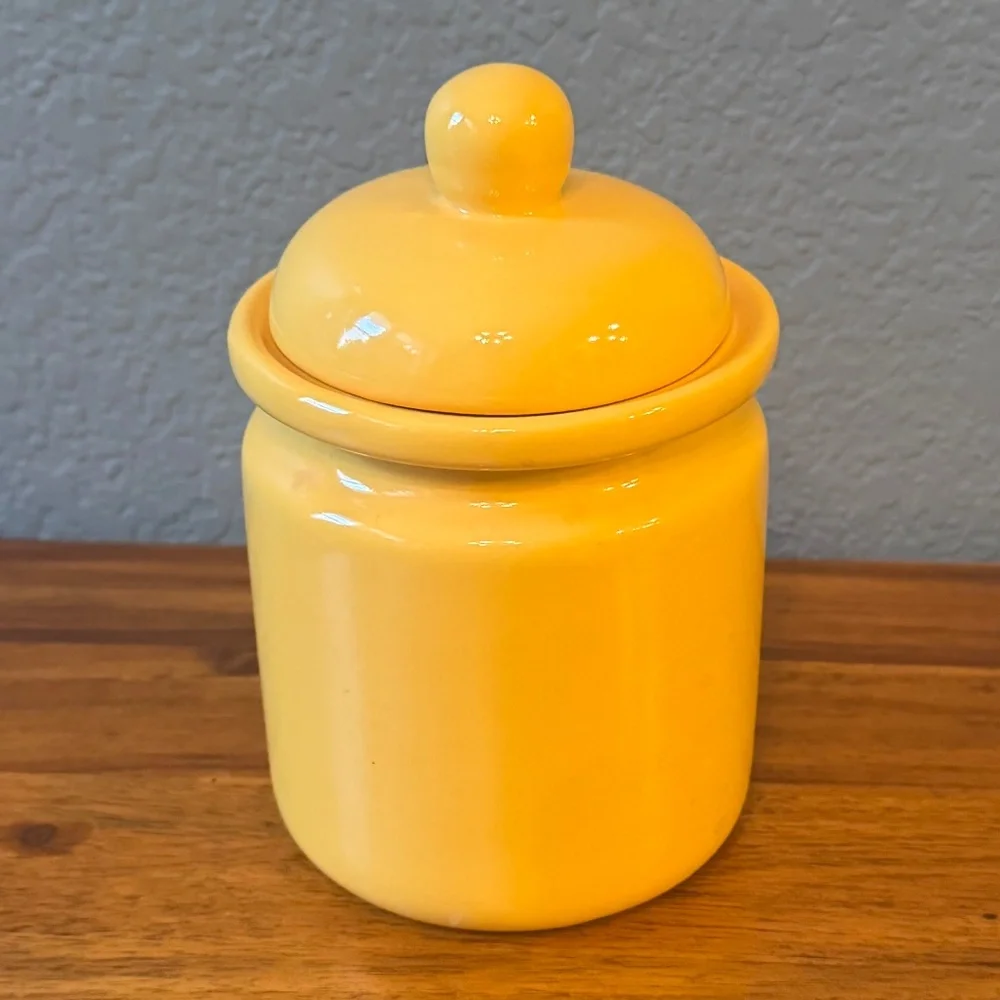 Yellow Cat Treat Canister